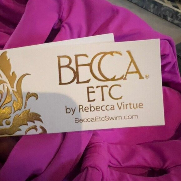 Becca $158 Plus Size Strappy One Piece Swimsuit Pink Size 3X - Picture 4 of 7